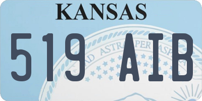KS license plate 519AIB