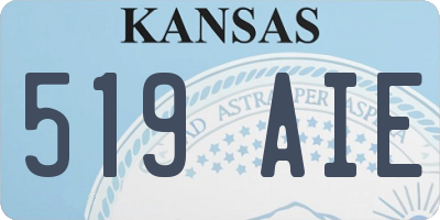 KS license plate 519AIE