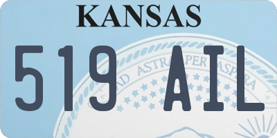 KS license plate 519AIL