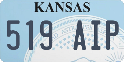 KS license plate 519AIP