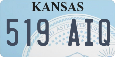 KS license plate 519AIQ