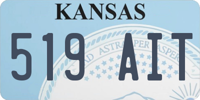 KS license plate 519AIT