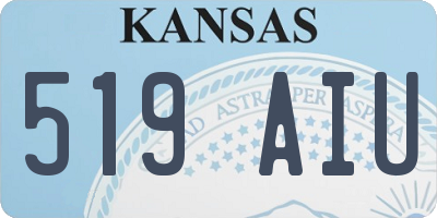 KS license plate 519AIU