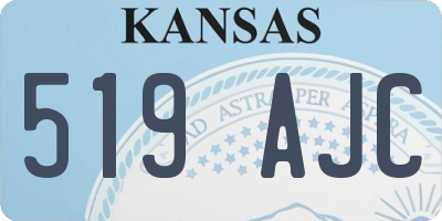 KS license plate 519AJC