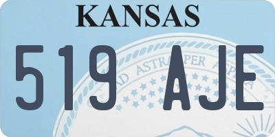 KS license plate 519AJE