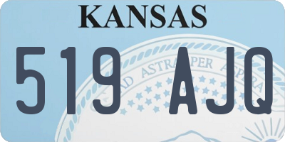 KS license plate 519AJQ