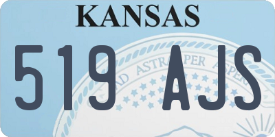 KS license plate 519AJS