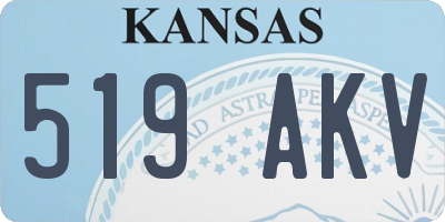 KS license plate 519AKV