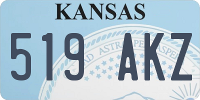 KS license plate 519AKZ