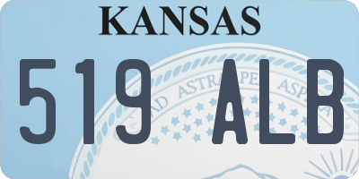 KS license plate 519ALB