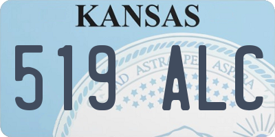 KS license plate 519ALC