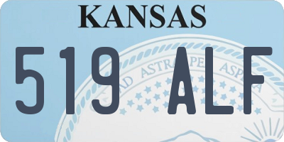 KS license plate 519ALF