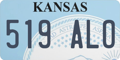 KS license plate 519ALO