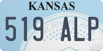 KS license plate 519ALP