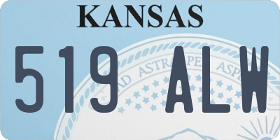KS license plate 519ALW