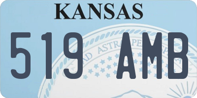 KS license plate 519AMB
