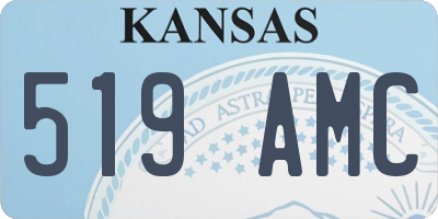 KS license plate 519AMC
