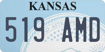 KS license plate 519AMD