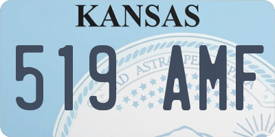 KS license plate 519AMF