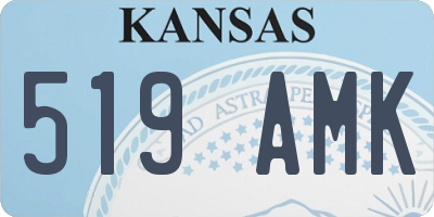 KS license plate 519AMK