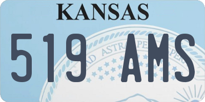 KS license plate 519AMS
