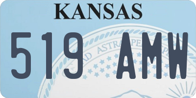 KS license plate 519AMW