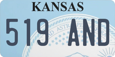 KS license plate 519AND
