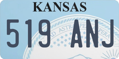 KS license plate 519ANJ