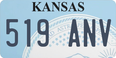 KS license plate 519ANV