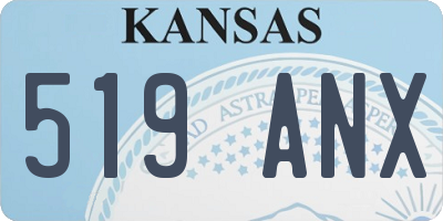 KS license plate 519ANX