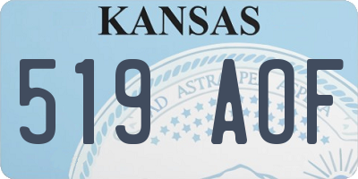 KS license plate 519AOF