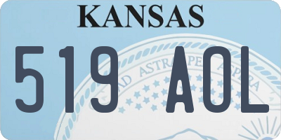 KS license plate 519AOL