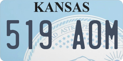 KS license plate 519AOM