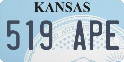 KS license plate 519APE