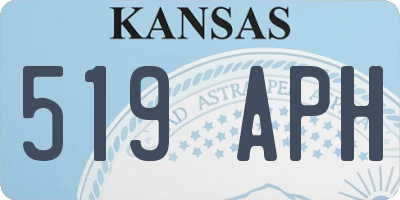 KS license plate 519APH