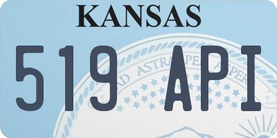 KS license plate 519API