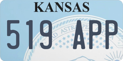 KS license plate 519APP