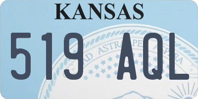 KS license plate 519AQL