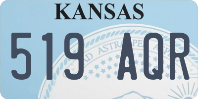 KS license plate 519AQR