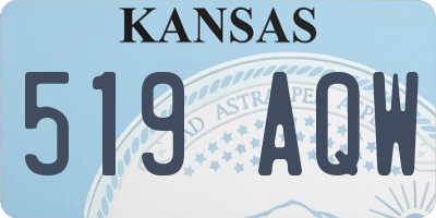 KS license plate 519AQW
