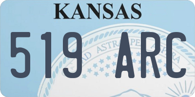 KS license plate 519ARC