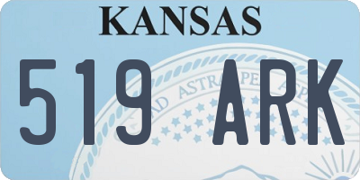 KS license plate 519ARK
