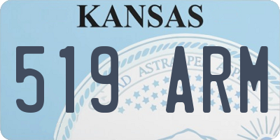 KS license plate 519ARM