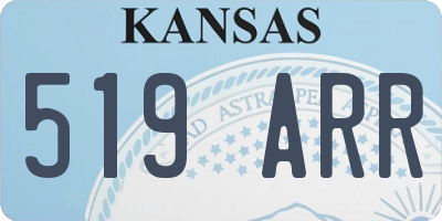 KS license plate 519ARR