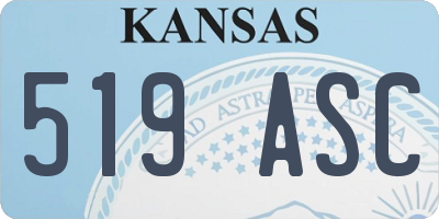 KS license plate 519ASC