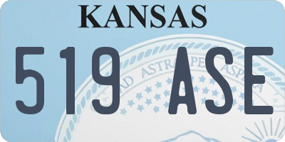 KS license plate 519ASE