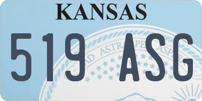 KS license plate 519ASG