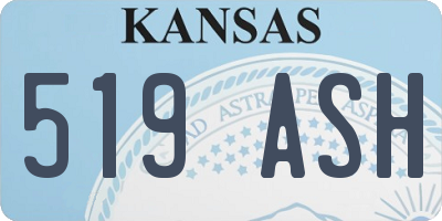 KS license plate 519ASH