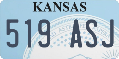 KS license plate 519ASJ
