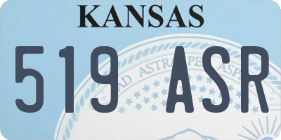 KS license plate 519ASR